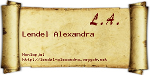 Lendel Alexandra névjegykártya